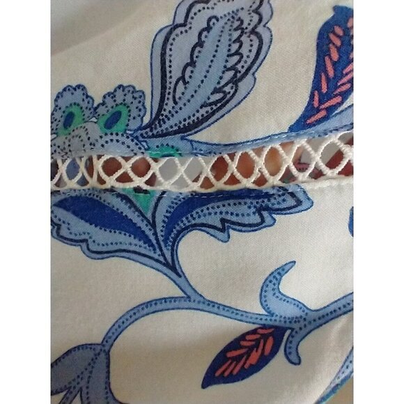 CATHERINES White Blue Floral Popover Blouse Cottagecore Peasant Boho- 3X (26/28) - Picture 10 of 10